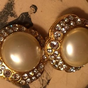 Signed Chanel clip on earrings